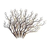 MALUGOGO 8pcs Plastic Artificial Antler Shaped Tree Branches, Realistic Fake Decorative Dry Branches for Home and Wedding Decoration, Never Wither and Easy to Reuse