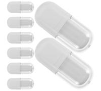 MALUGOGO 8pcs Refillable Lip Gloss Containers 3ml Small Oval Plastic Tubes with Applicator Wand for Travel and Professional Use White Portable Lip Balm Bottles