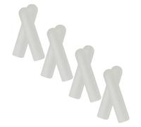 MALUGOGO 8pcs Replacement Shoelace Tips for Sneakers White Plastic Clasps, Easy to Install and Use, Shoe String Noctilucent Tips for DIY Shoelace Repairs