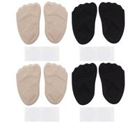 MALUGOGO 8pcs Sponge Forefoot Cushions for High Heels, Soft Breathable Mesh Cloth Insoles to Prevent Wear and Discomfort, Suitable for Front Foot Relief and Sweat Absorption