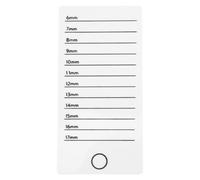 MALUGOGO Acrylic False Eyelash Display Board with Length Marks for Classifying False Eyelashes for Makeup Artists and Beauty Salons Suitable for Personal Use