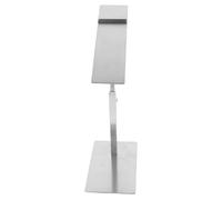 MALUGOGO Adjustable Stainless Steel Shoe Display Stand Adjustable Range with Tilt Angle and Height Adjustment , Silver Finish for High Heels for Store Marketing Display and Closet Storage