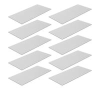 MALUGOGO Aluminum Backsplash Tiles 10pcs Peel and Stick Modern Silver Waterproof Strong Adhesion Splash Guard for Kitchen and Bathroom for Shower and Laundry Room Walls