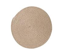 MALUGOGO American Country Style Linen Table Mat Xl Anti-scalding Insulation Placemat Coaster Non-slip Household Tabletop Protector for Home Teahouse Cafe Khaki Heat Resistant Dining Table