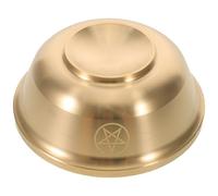 MALUGOGO Antique Finish Copper Offering Bowl Pentagram Design Brass Worship Cup for Temple Rituals Home Altar Decorative Sacred Water Bowl