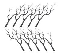MALUGOGO Artificial Antler Tree Branches Never Wither and No Pruning Required in Coffee Colour 10pcs Plastic Material for Shelf and Office Decorative Vase Filling or Layout Props