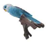 MALUGOGO Artificial Standing Parrot Figurine Small Lifelike Bird Ornament for Garden Decoration Material Simulated Bird Model Lightweight Desktop Adornment Adding Vivid Spring Atmosphere