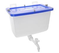 MALUGOGO Bathroom Wall Water Tank Plastic Wall Mounted Water Tank 12.5l Space Saving Installation Retro Charm Blue for Bathroom Washroom