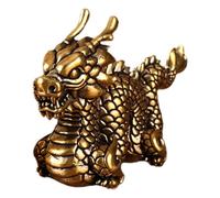 MALUGOGO Brass Dragon Statue Decorative Chinese Zodiac Figurine Feng Shui Ornament for Home Office Desktop Artistic Craftsmanship Attracting Wealth and Enhancing Ambiance