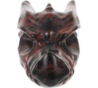 MALUGOGO Brown Crystal Dragon Head Figurine for Desktop Elegant Design and Unique Shining Ornament, Decorative Dragon Head Decor for Yoga and Meditation Spaces