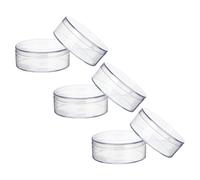 MALUGOGO Candy Storage Boxes with Lid, Ps Small Storage Containers for Beads and Treats 6pcs round Smooth Finish, Versatile Use for Home or Drawer Organising