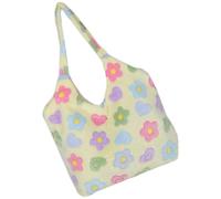 MALUGOGO Casual Plush Tote Bag for Women with Ample Storage Space and Beige Colour, Large Capacity Shoulder Bag for Shopping and Daily Use by Teen