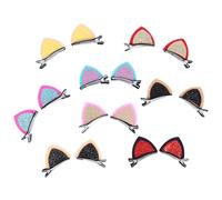 MALUGOGO Cat Ear Hair Clips with Elegant and Delicate Design for Girls and Women 16pcs Random Color Alloy Hair Barrettes without Damage for Wedding and Banquet Accessories