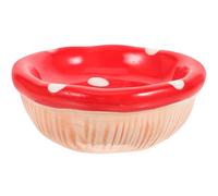 MALUGOGO Ceramic Hamster Feeding Bowl for Small Pets, Easy to Clean with Smooth Surface, Cute Shaped Red Food Dish Suitable for Hamsters, Chinchillas and Other Small Animals