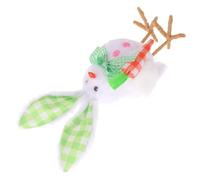 MALUGOGO Charming Spring Design Easter Celebration Bird Decor 10" Cloth Bird with Bunny Ear Realistic Tabletop Decoration Symbol of Renewal Green for Table Displays