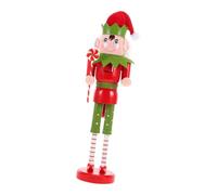 MALUGOGO Christmas Wooden Nutcracker Ornament Xmas Desktop Decoration with Base Premium Craftsmanship Home and Hotel Festive Decor Holiday Celebration
