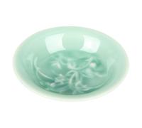 MALUGOGO Creative Ceramic Celadon Tea Cup with Embossed Plant Pattern and Colour Changing Feature, for Home and Restaurant Use, Decorative Chinese Style Porcelain Teacup for