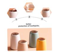 MALUGOGO Creative Pop-up Toothpick Dispenser Box White Press Type Automatic Toothpicks Holder for Home Restaurant Party Banquet Kitchen Use