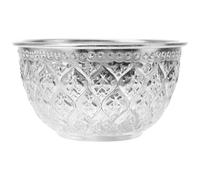 MALUGOGO Delicate Decorative Storage Container Essential Oil Bowl Tin Aluminum Alloy Thai Style Spa Bowl with Simple Shaped Design, Silver for Beauty Salons and Massage at Home