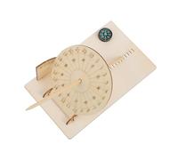 MALUGOGO DIY Wooden Sundial Clock Scientific Model Educational Stem Teaching Aid for Adults Easy to Assemble Ancient Timekeeping for Outdoor Learning and Solar Estimation