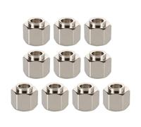 MALUGOGO Eccentric Spacers 3d Printer Parts 12pcs Hexagonal Silver Stainless Steel with High Hardness and No Bending for Aluminum Extrusion Rails for Precise 3d Printing