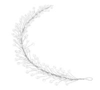 MALUGOGO Elegant Bridal Pearl Headband with Rhinestone Decoration, Dazzling Aluminium Alloy and Simulation Pearl Hairband, Easy to Put for Wedding Party Or Shows