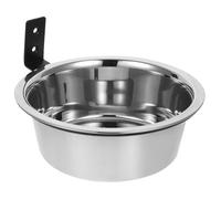 MALUGOGO Elevated Dog Bowl and Smooth Surface with Stainless Steel Construction Wall Mounted Wear-resistant Dog Feeder for Comfortable Feeding at Home