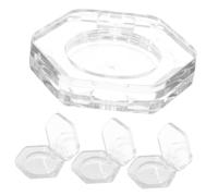 MALUGOGO Eyeshadow Material Empty Pans Reusable Hexagon Refillable 4pcs and Makeup Containers and Professional Dresser, as for and Working Scenarios