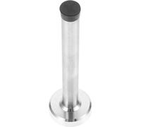 MALUGOGO Floor Door Stop with Rubber Tip Stopper Wall Mounted Silver Stainless Steel Prevents Doors from Opening Too Far, Sturdy and Not Easy to Break, for Bathroom and Home Use