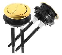 MALUGOGO Flushing Toilet Button Dual Press 2pcs ABS Round Replacement for Home Bathroom Cistern Accessory Universal Water Tank Part 48mm