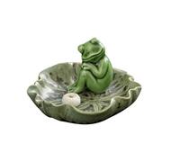 MALUGOGO Frog and Incense Ceramic Compact Structure with Holder Stick Lightweight Design, Easy to Use Frog Ornament Or for Aromatherapy Home Décor Study Room Or Restaurant