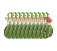 MALUGOGO Gift Bags Watermelon Cartoon Shape Non-woven Fabric 12pcs with Widened Handles, Securely Hold Candies and Snacks Vibrant Summer Party Favor for Birthdays and Holiday Treats