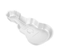 MALUGOGO Guitar Shaped Aluminum Non Stick Cake Tool Creative Baking Pan Silver Sturdy Easy Cleaning Kitchen Supplies for Family Events and Anniversary Party