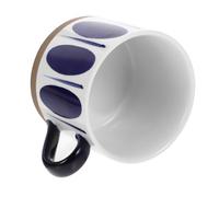 MALUGOGO Hand-Painted Japanese Ceramic Mug with Blue Pattern Large Capacity Milk and Coffee Cup for Water Juice Hot Beverages Practical Pottery Drinkware for Home and Office Use