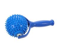 MALUGOGO Handheld Portable Yoga Massage Ball Spiky Surface for Deep Tissue Muscle Relaxation, Manual Foot and Leg Massage Roller Tool for Home Gym Fitness, Blue