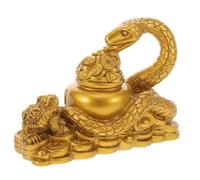 MALUGOGO High Simulation Snake Cornucopia Figurine Feng Shui Zodiac Snake Decoration for Bookshelf Study Spring Festival Reusable Desktop Ornament for Wealth and Prosperity