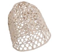 MALUGOGO Lamp Iron Elegant Simple Suitable and for Design Socket E27 Bohemian Woven Lampshade in Beige Cotton Rope Light Shade for Housewarming Day Indoor