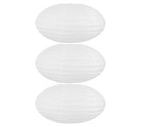 MALUGOGO Large Paper Lampshades for Ceiling Lights 3pcs Foldable Paper Lantern Lampshades Soften Light and Protect Eyes for Bedroom and Party Decor with Oval Shape