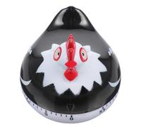 MALUGOGO Lovely Chicken Kitchen Mechanical Timing Device with Simple Operation and Abs Material, Black Cartoon Timer for Cooking and Exercise Time Countdown