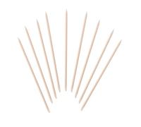 MALUGOGO Manicure Pushers Cuticle Remover Wooden Double-end 200pcs Nail Cleaning Stick 15cm Beige Safe for Skin Convenient Operation Professional Use