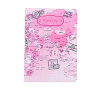 MALUGOGO Map Passport Cover Pu Leather Passport Holder with Quick Access and Solid Rope Stylish Travel Accessory for Protecting Travel Items