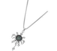 MALUGOGO Men's Compass Necklace Pendant with Functional Compass and Titanium Steel Chain, Simple Design Silver Necklace for Outdoor Travel, Sturdy and Stylish Accessory for Men
