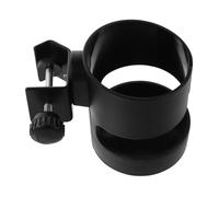 MALUGOGO Mic Stand Drink Holder Clamp Water Bottle Cup Holder for Music Stands Portable Plastic Metal Clamp-on Beverage Accessory for Singers Indoor Outdoor Performances