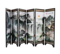 MALUGOGO Mini Wood Folding Screen Ornament Decorative Desktop Mini Screen Lightweight Easy to Store Room Divider for Office and Living Room