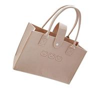 MALUGOGO Multi-function Tote Bag Portable Handbag Khaki Felt Easy to Carry Reusable Large Capacity Grocery Shopping Farmer Market