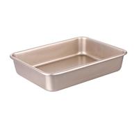 MALUGOGO Nonstick Heavy Duty Carbon Steel Baking Tray Small for Oven Use Deep Cake and Bread Pan Easy Clean Bakeware for Home Kitchen and Restaurant
