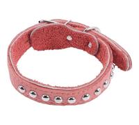 MALUGOGO Pet Collar Dog Neck Collar Leather Comfortable Skin-friendly Vintage Stylish Decorative for Dog Cat Party