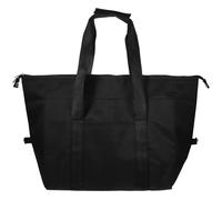 MALUGOGO Picnic Pouch Reusable Insulated Carrier Bag Large Capacity 20l Black Oxford Cloth Cooler Bag Zipper Closure for Picnics