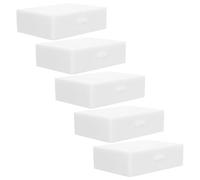 MALUGOGO Plastic Microscope Slides Box and Precisely Separated Slots 5pcs with 30 Capacity for Easy Organization and Identification, Portable Lab Equipment Slide Storage Holder Suitable