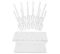 MALUGOGO Plastic Nail Polish Holder Stand with 32 Holes Space Saving and Stable Nail Display Rack for Organizing and Displaying Minimalist Design